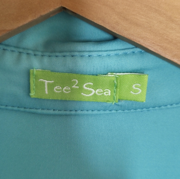 Tee 2 Sea | Turquoise Sleeveless Polo Collared Golf Dress Size Small - Picture 2 of 6